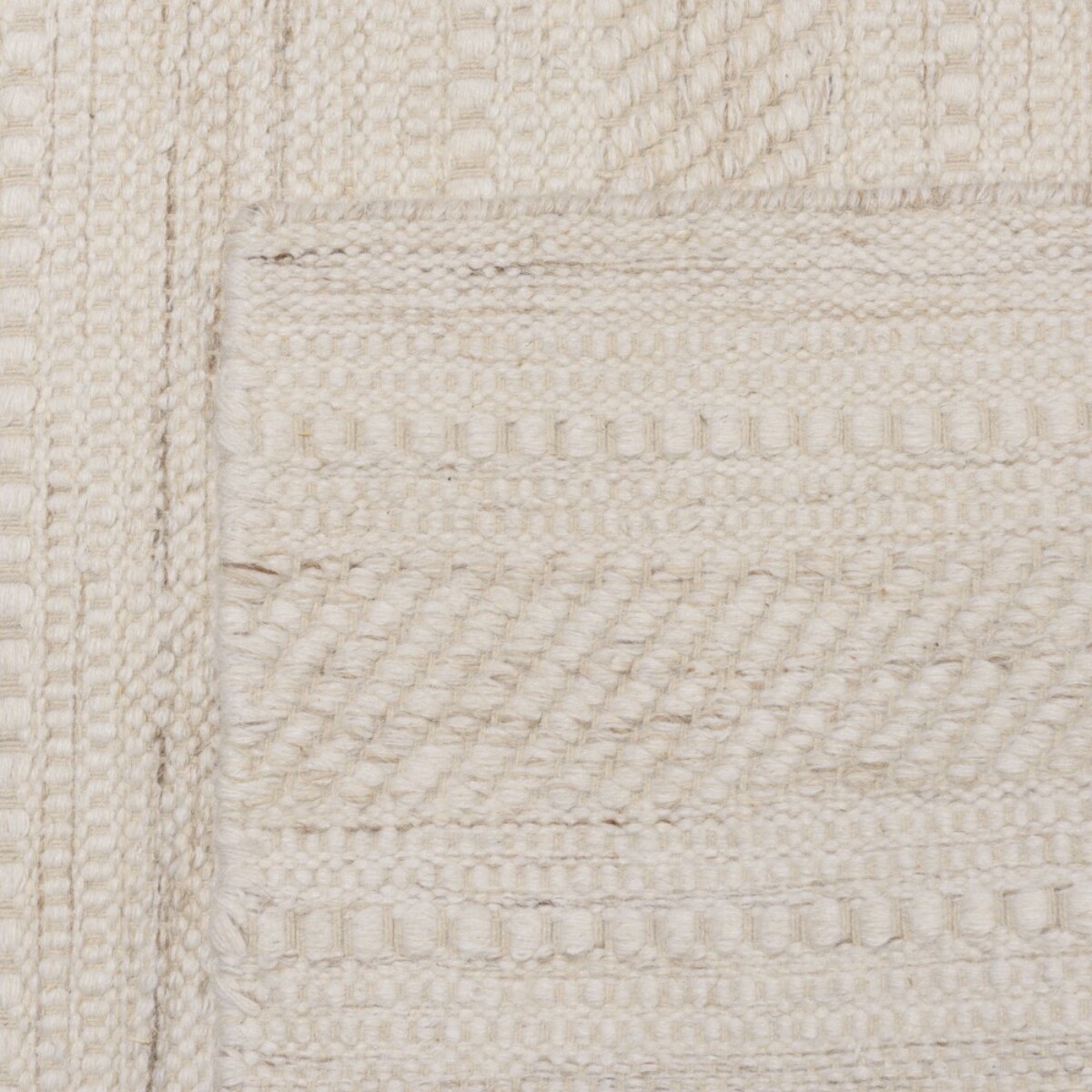 SACHA - Tapis rectangulaire 160x230cm laine texturée nuances de beige