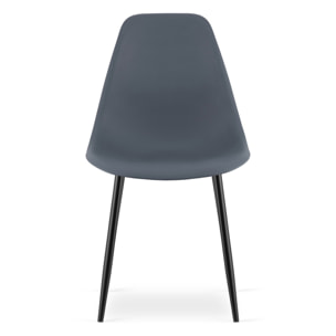 Sedia di design WAT in polipropilene grigio ardesia