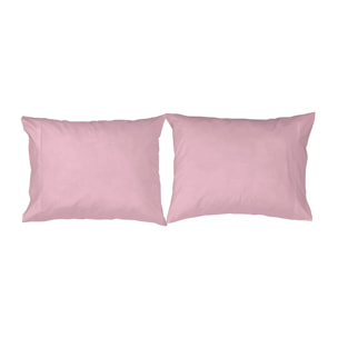2 Fundas de almohada 100% algodón CASUAL rosa. Varios tamaños disponibles