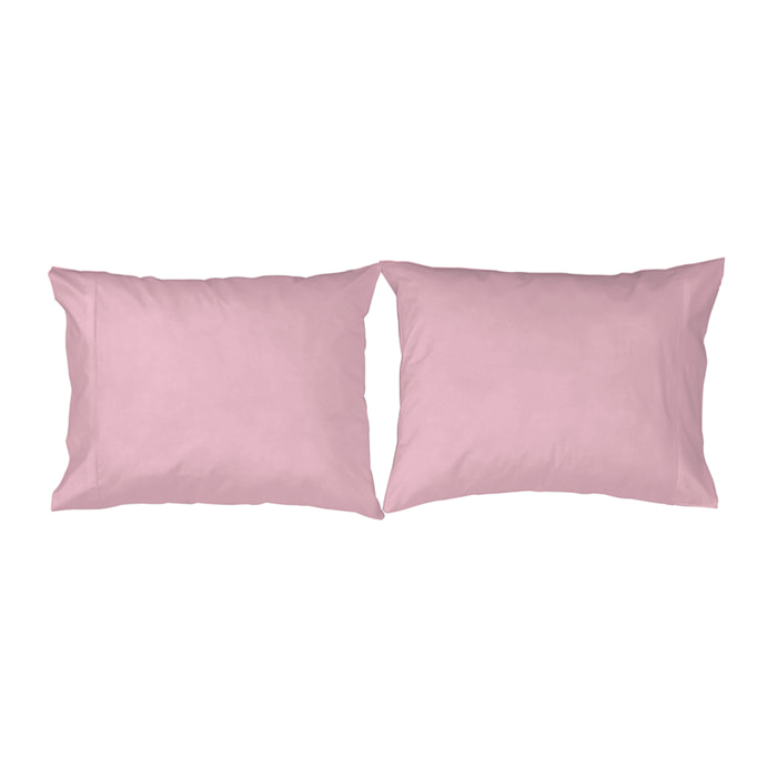 2 Fundas de almohada 100% algodón CASUAL rosa. Varios tamaños disponibles