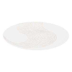 Lot de 6 Assiette plate Sky lounge blanc D26,5xH2,9cm