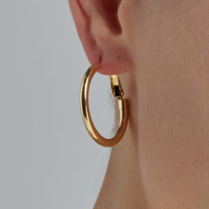 Pendientes de 30mm de diámetro acabado oro amarillo de 18k