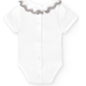 Body bebé manga corta cuello bolillo