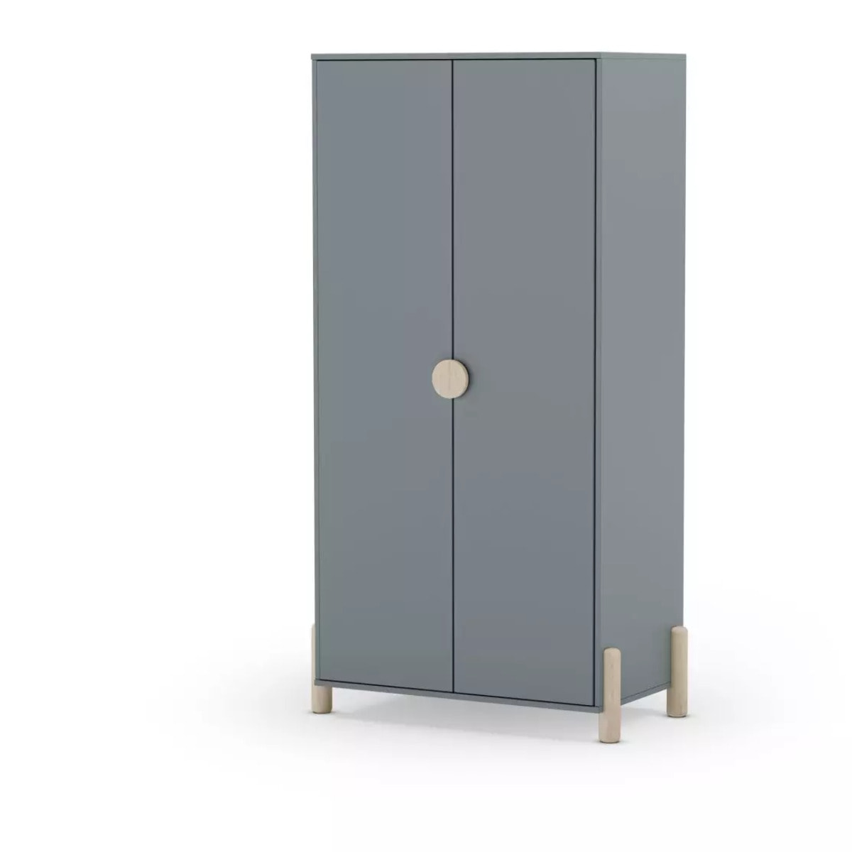 Armario juvenil de 2 puertas en verde salvia y oak soft 92,5x180 cm Misty Dawn Verde Salvia - Oak Soft