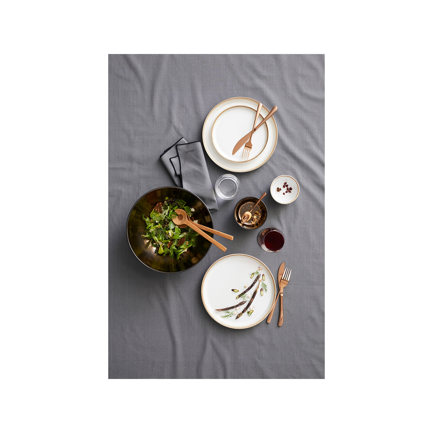 Couverts à salade 32 cm Chêne