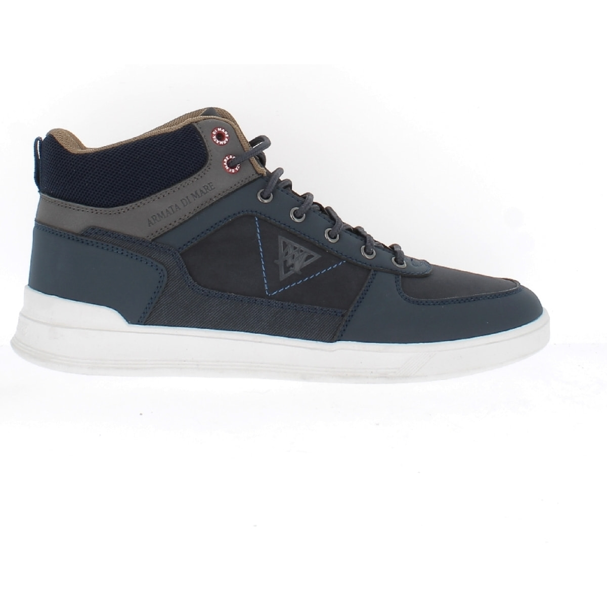 Armata di Mare Scarpe Uomo Sneakers Alte Stringate con Soletta Rimovibile in Memory Foam AMU W23D425 Navy