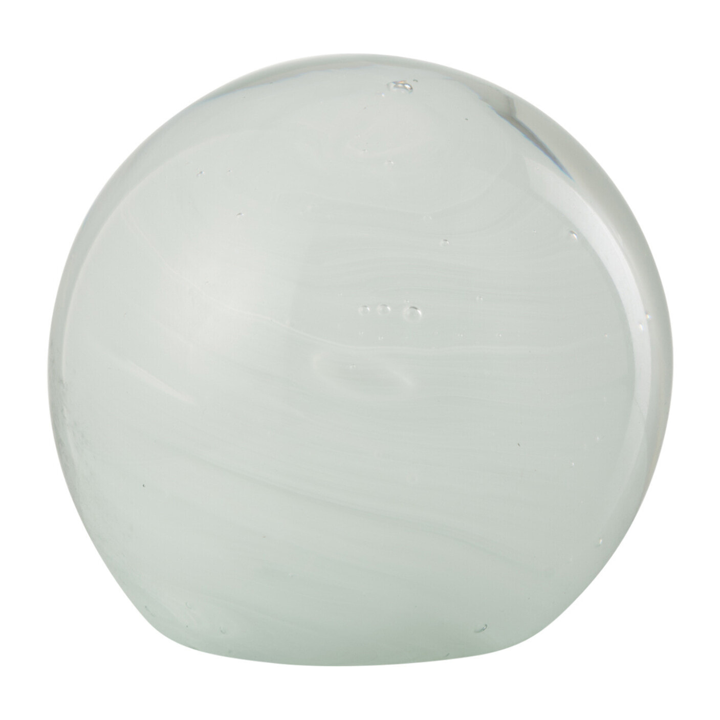 J-Line presse-papier Twister Rond - verre - blanc - medium