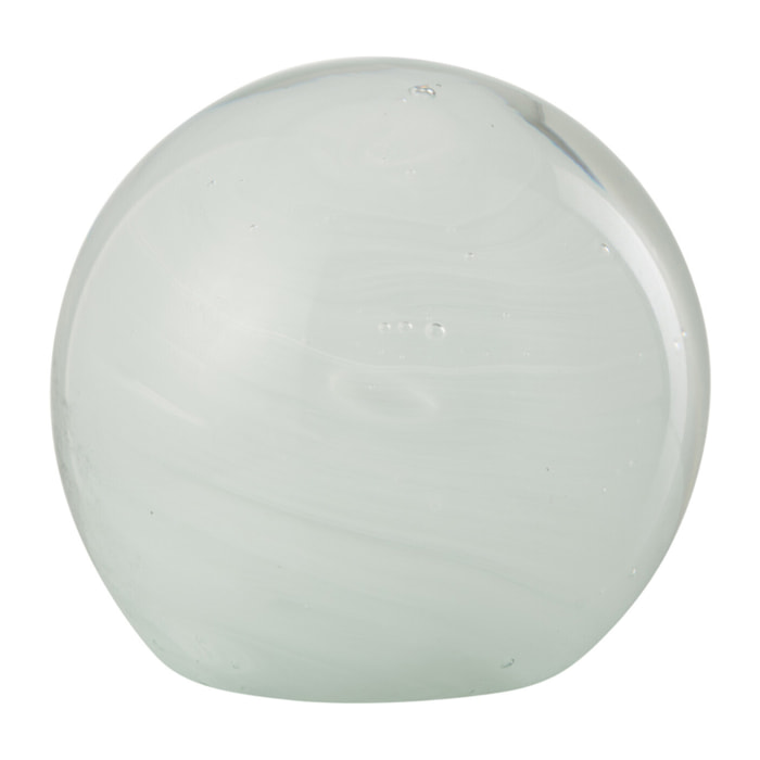 J-Line presse-papier Twister Rond - verre - blanc - medium
