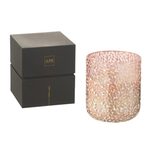 J-Line bougie parfumée Tender Rose - verre - rose - large - 120H