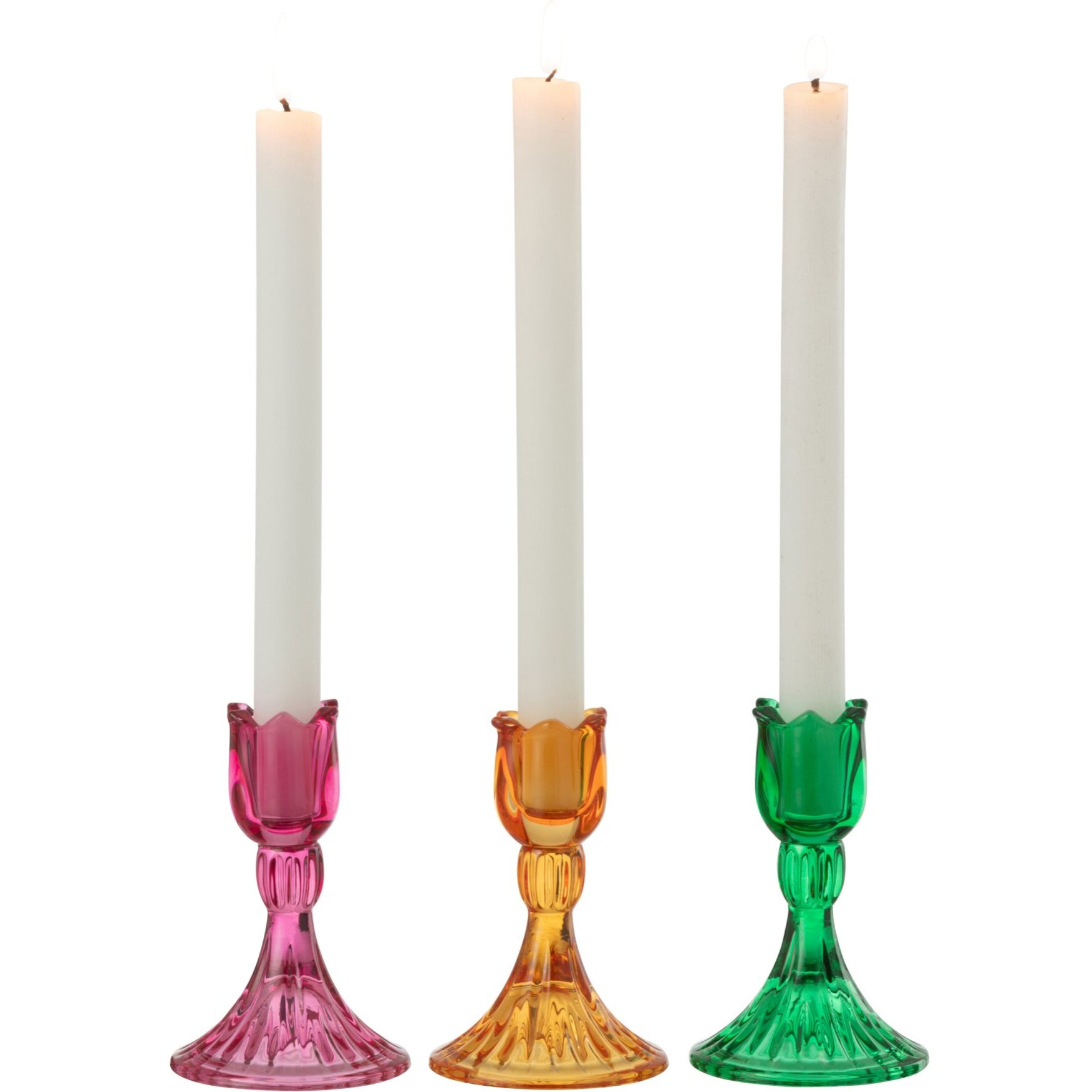 J-Line chandelier Tulipe - verre - mix - 3 pièces