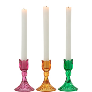 J-Line chandelier Tulipe - verre - mix - 3 pièces