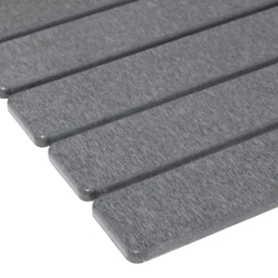 Tapis de bain caillebotis en diatomite gris 59x39cm