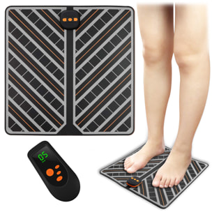 Stimolatore per piedi portatile EMS pieghevole con telecomando. Massaggiatore per migliorare la circolazione dei piedi.