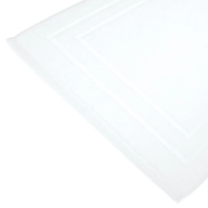 Tapis de bain - coton - blanc - 50x70 cm