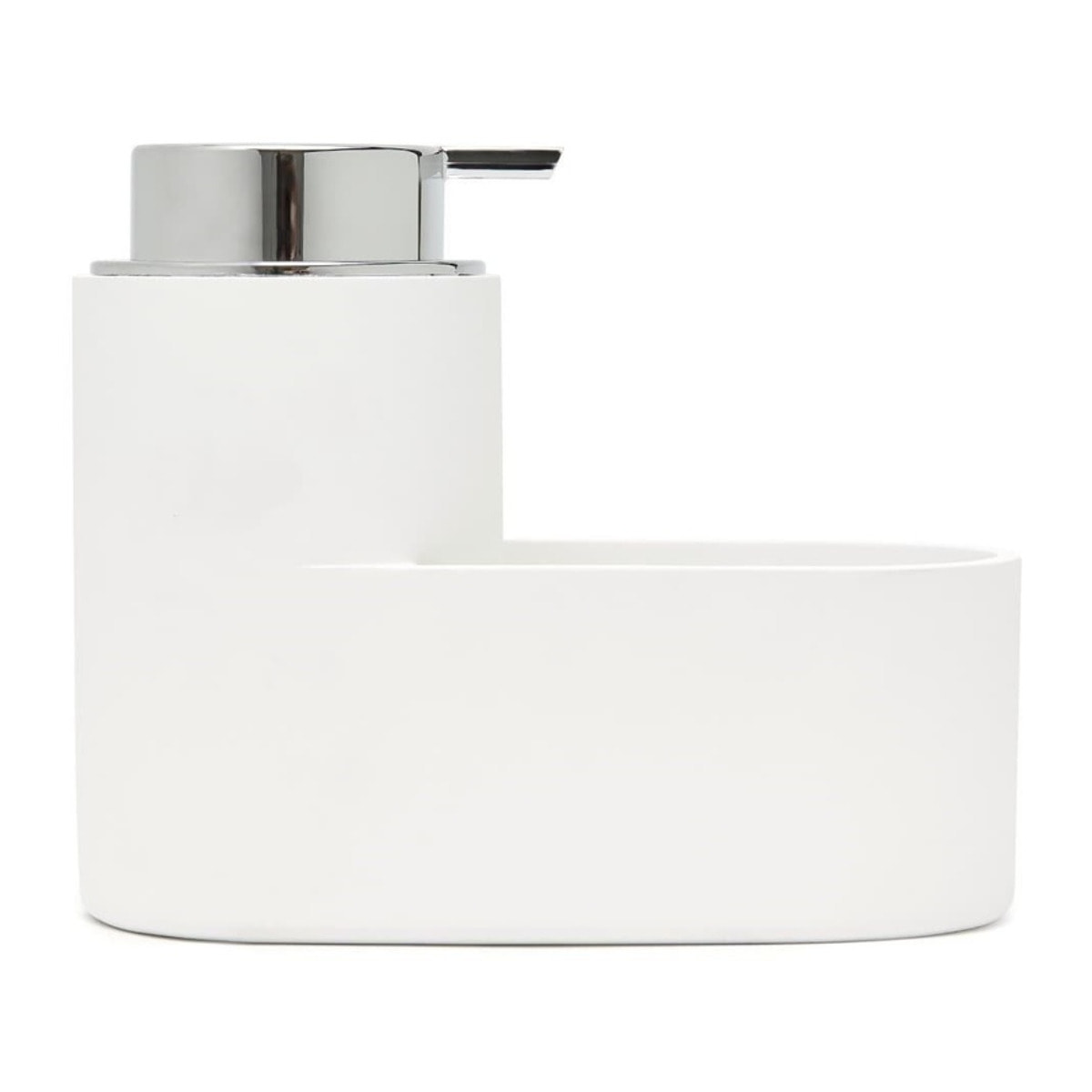 Distributeur de savon et rangement, blanc (SATDKUCHB)