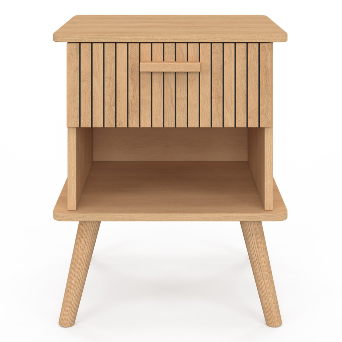 Tables de chevet Albane avec 1 tiroir et 1 niche - lot de 2