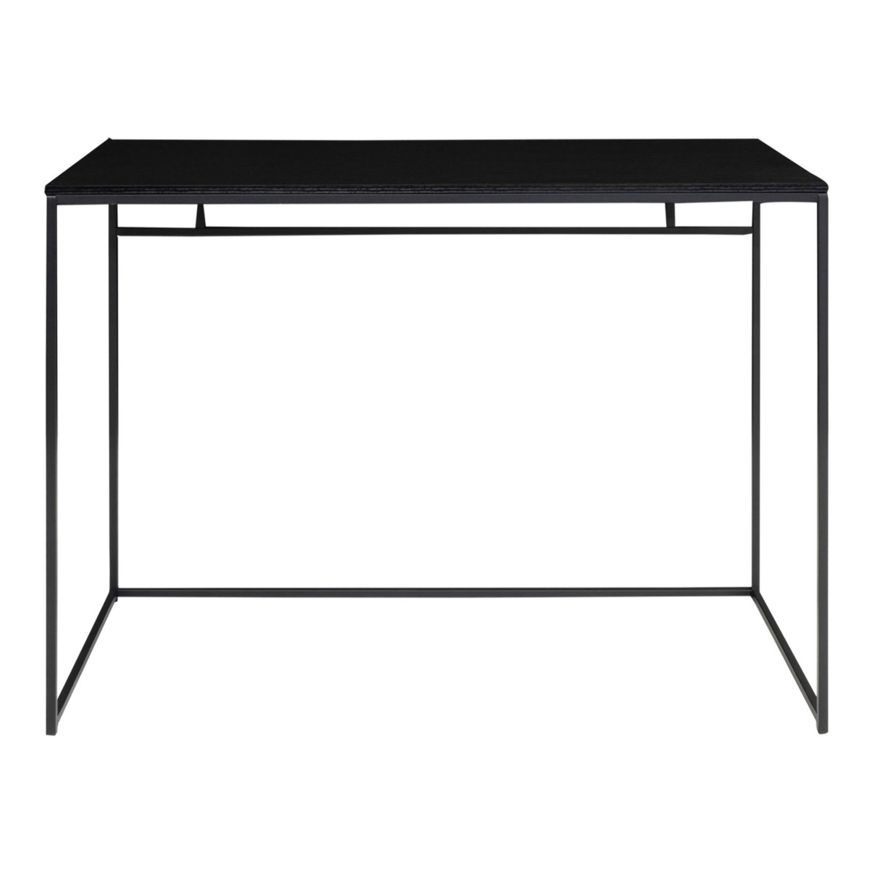 Scrivania Vita in nero con struttura in acciaio, 100×45×75 cm