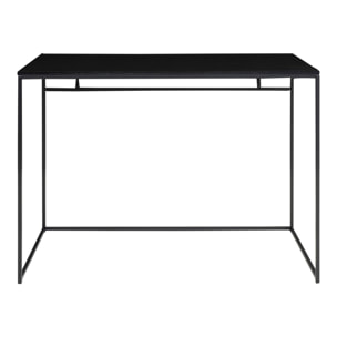 Scrivania Vita in nero con struttura in acciaio, 100×45×75 cm