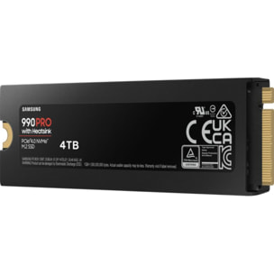 Disque dur SSD interne SAMSUNG 4To 990 Pro avec dissipateur