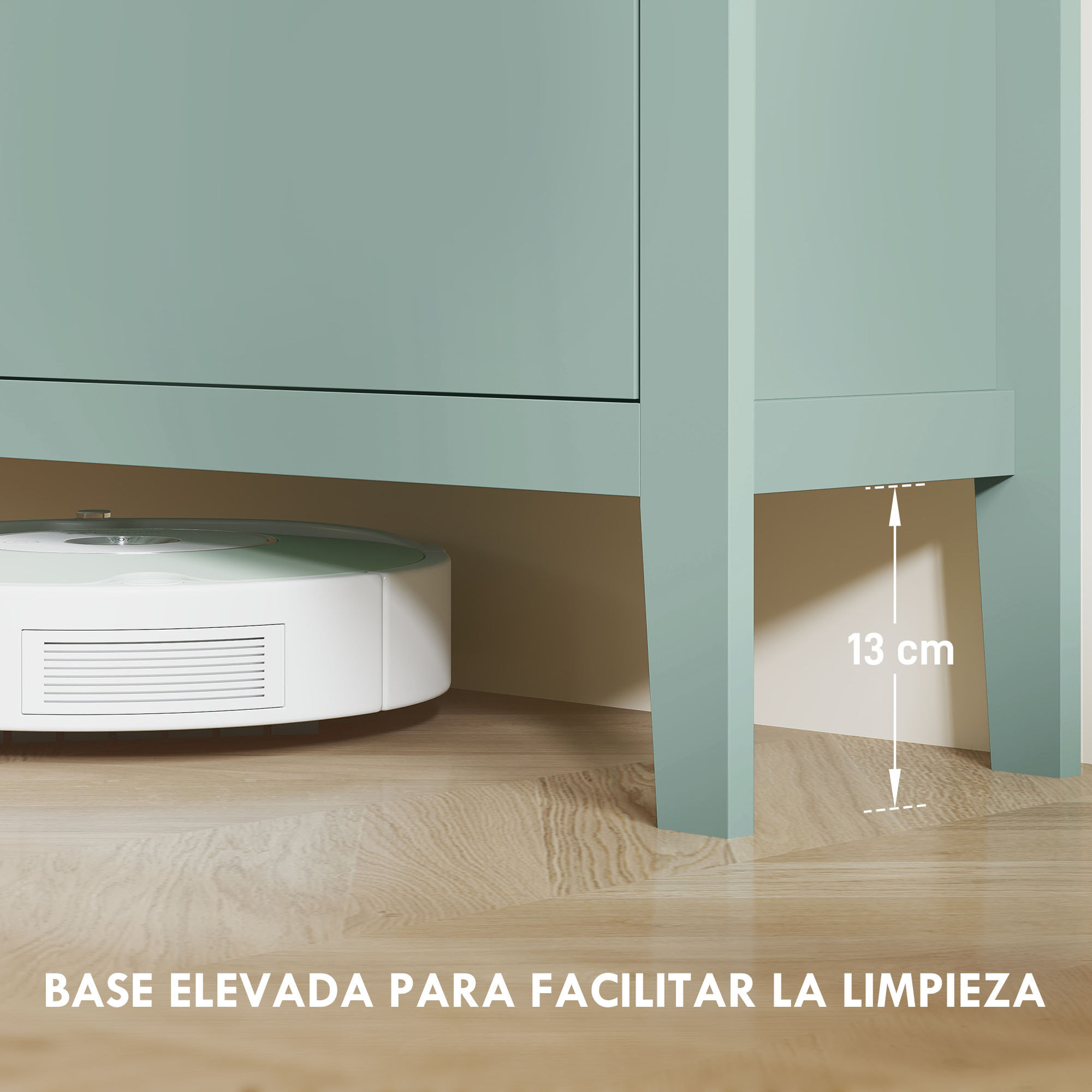 Zapatero Estrecho 4 Puertas, Zapatero Entrada Recibidor, Estantes Ajustables, Tiradores de PU, para 20 Pares de Zapatos, para Pasillo, Espacios Reducidos, 105x24x95,5 cm, Verde Claro