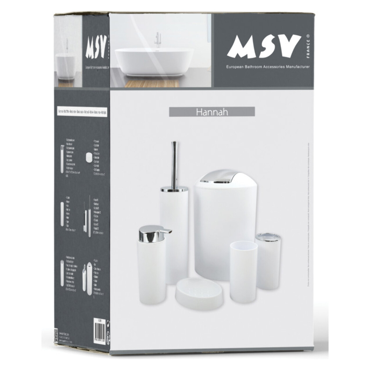 Ensemble 6 accessoires PP HANNAH Blanc MSV