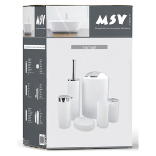 Ensemble 6 accessoires PP HANNAH Blanc MSV