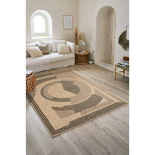 Nature - tapis effet jute noir