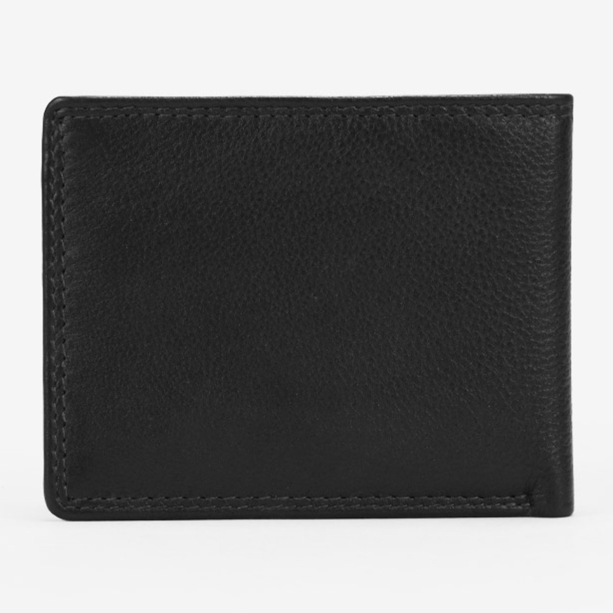 Cartera americana piel negra sin portamonedas