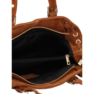 Borsa a mano da donna Made in Italy - Modello Lumena Lux - 100% pelle - 20.0 x 21.0 x 33.0 cm