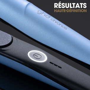 Lisseur ghd chronos bleu glacier et son vanity de rangement