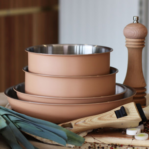 Batterie de cuisine 5 pièces en acier inoxydable - tous feux EASYNOX