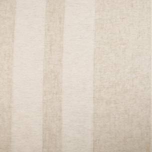 Tissu plombé en voile rayé - Ecru