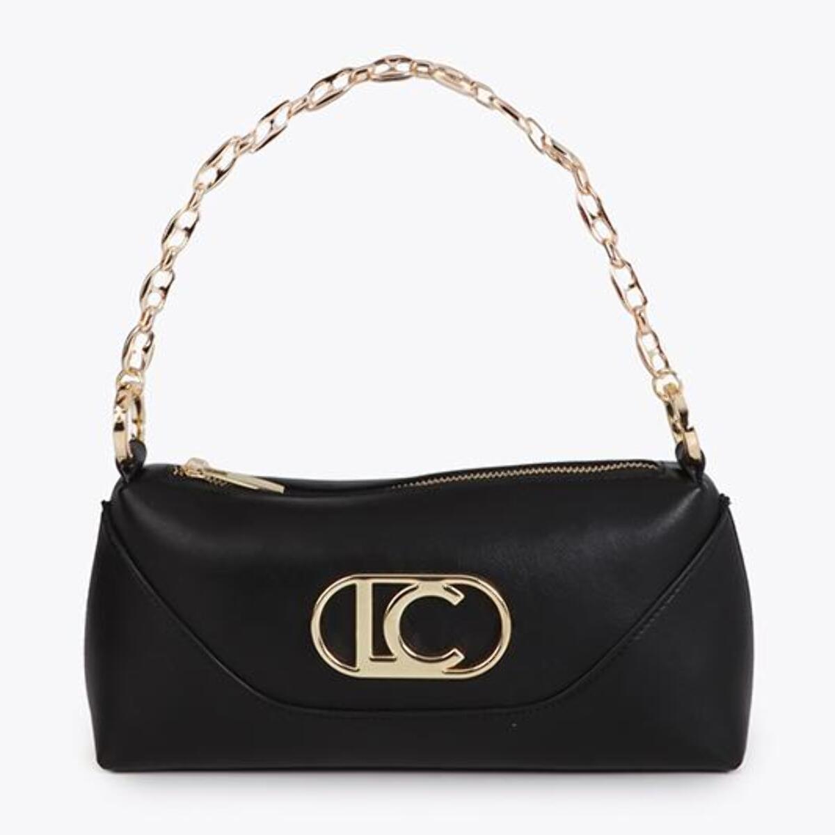 Borsa a tracolla con manico annodato e parte inferiore