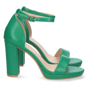 Sandalia de Tacon Ankle Strap con Hebilla