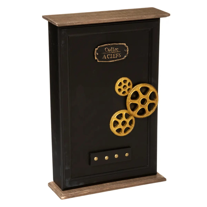 Boîte à clé "Flower" noir 26x38cm