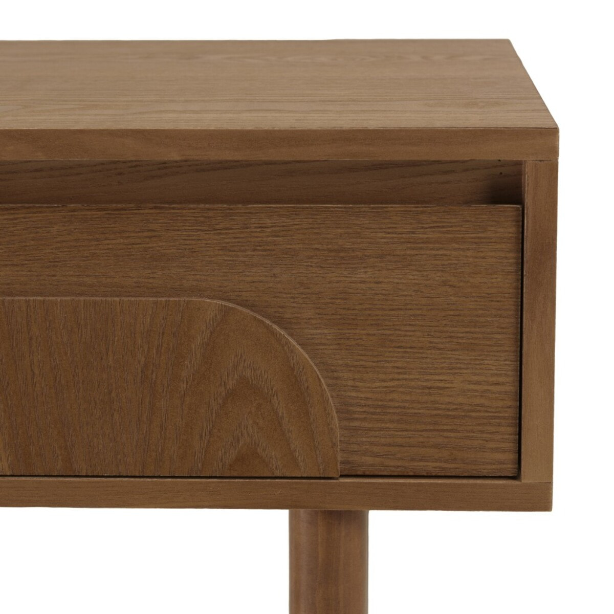 MARIO - Console couleur naturelle 2 tiroirs décor motif arrondi