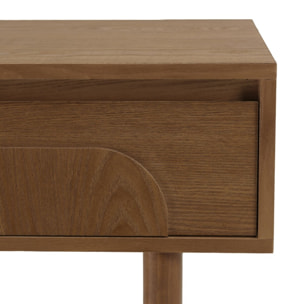 MARIO - Console couleur naturelle 2 tiroirs décor motif arrondi