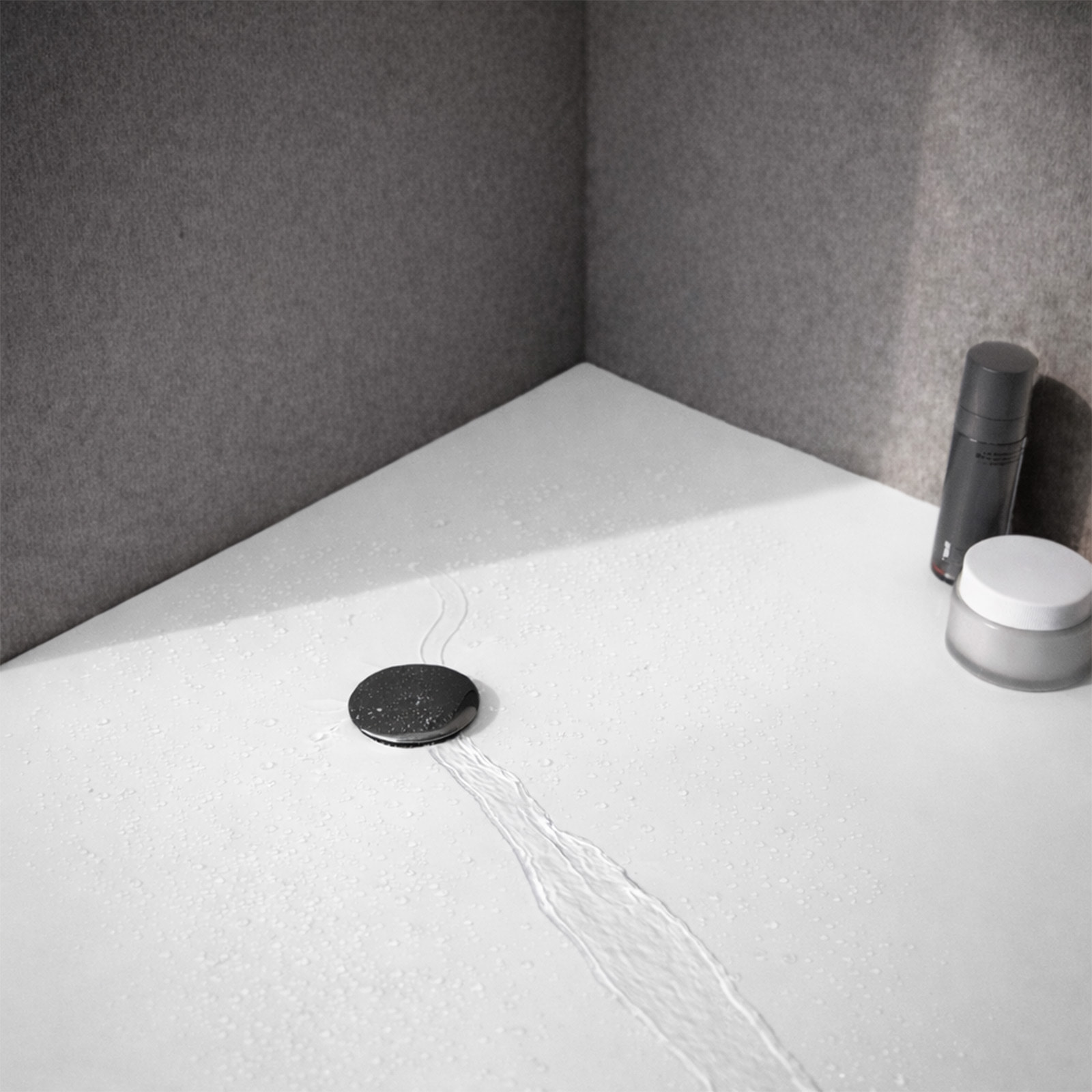 Receveur 80x80x2cm Extra-plat en Polybéton Blanc Mat Effet Soft-touch - Redécoupable - NELSON