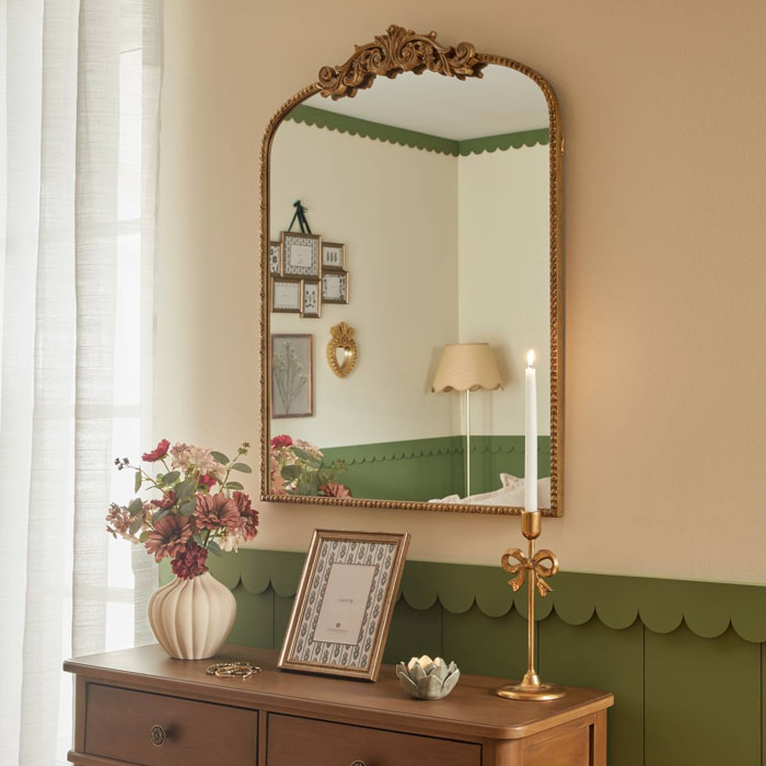 Miroir Mary arche 68x90cm doré