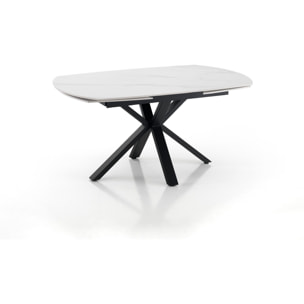 Tomasucci Table à rallonge ZOE EN MARBRE BLANC