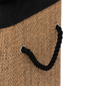 Panier à linge en bambou 60L Marron