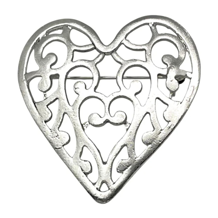 Broche Laberinto en mi Corazón en plata 10µ diseño exclusivo