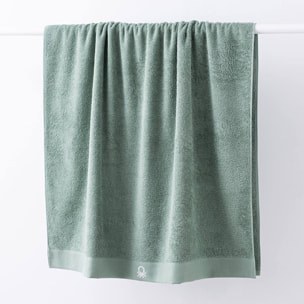Toalla de baño 90x150cm 100% algodón 450gsm en color verde - suave, absorbente y secado rápido