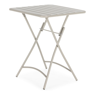 Mesa de Jardín Plegable Perla de Metal en Gris