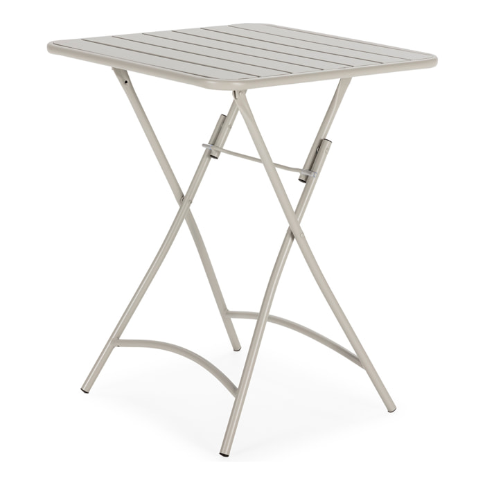 Mesa de Jardín Plegable Perla de Metal en Gris