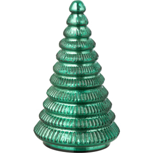 J-Line bougie parfumée Arbre Cotelé - verre - vert - large