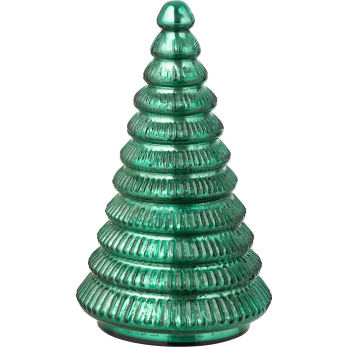 J-Line bougie parfumée Arbre Cotelé - verre - vert - large