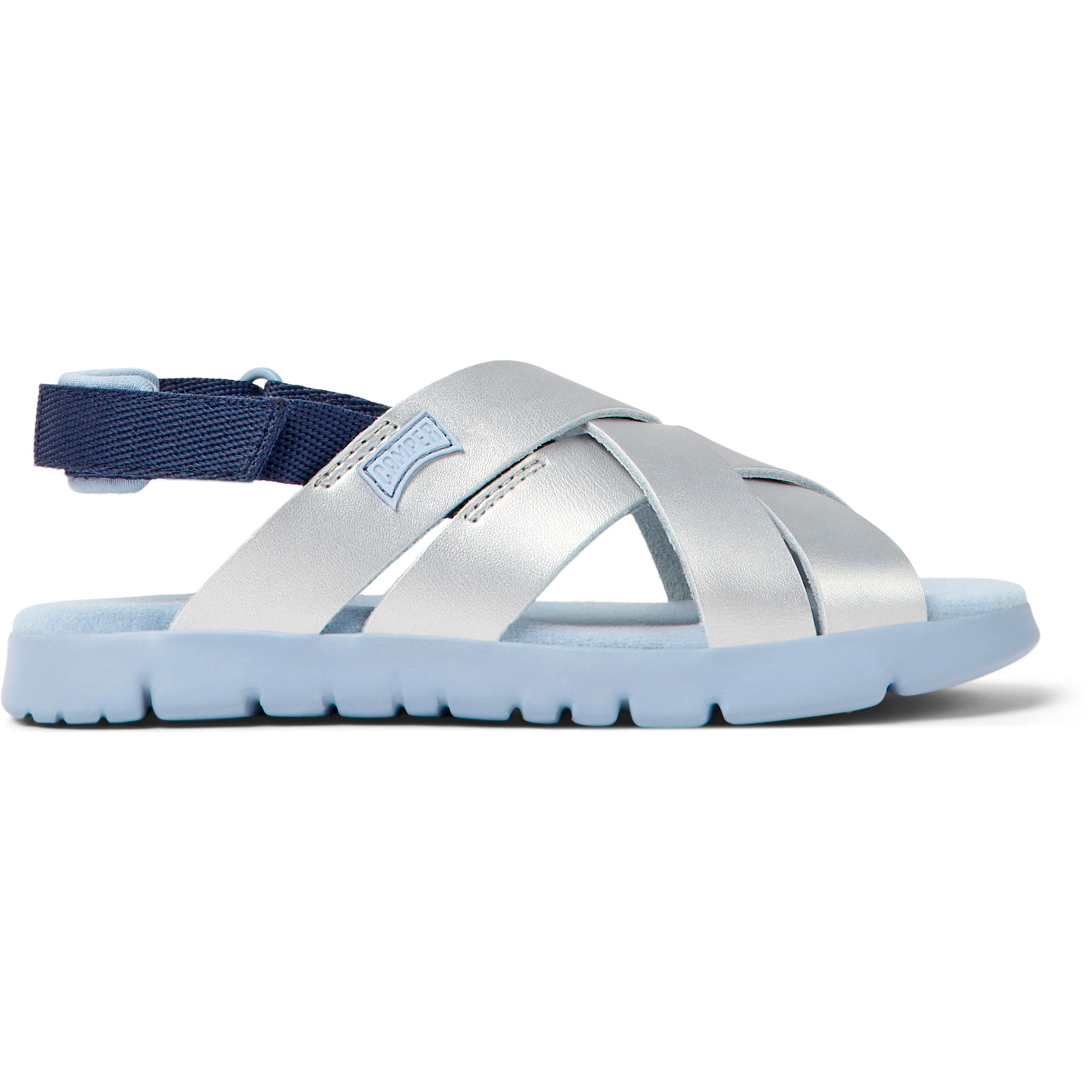 Sandalias - CAMPER Oruga - Plateado - Cuero liso