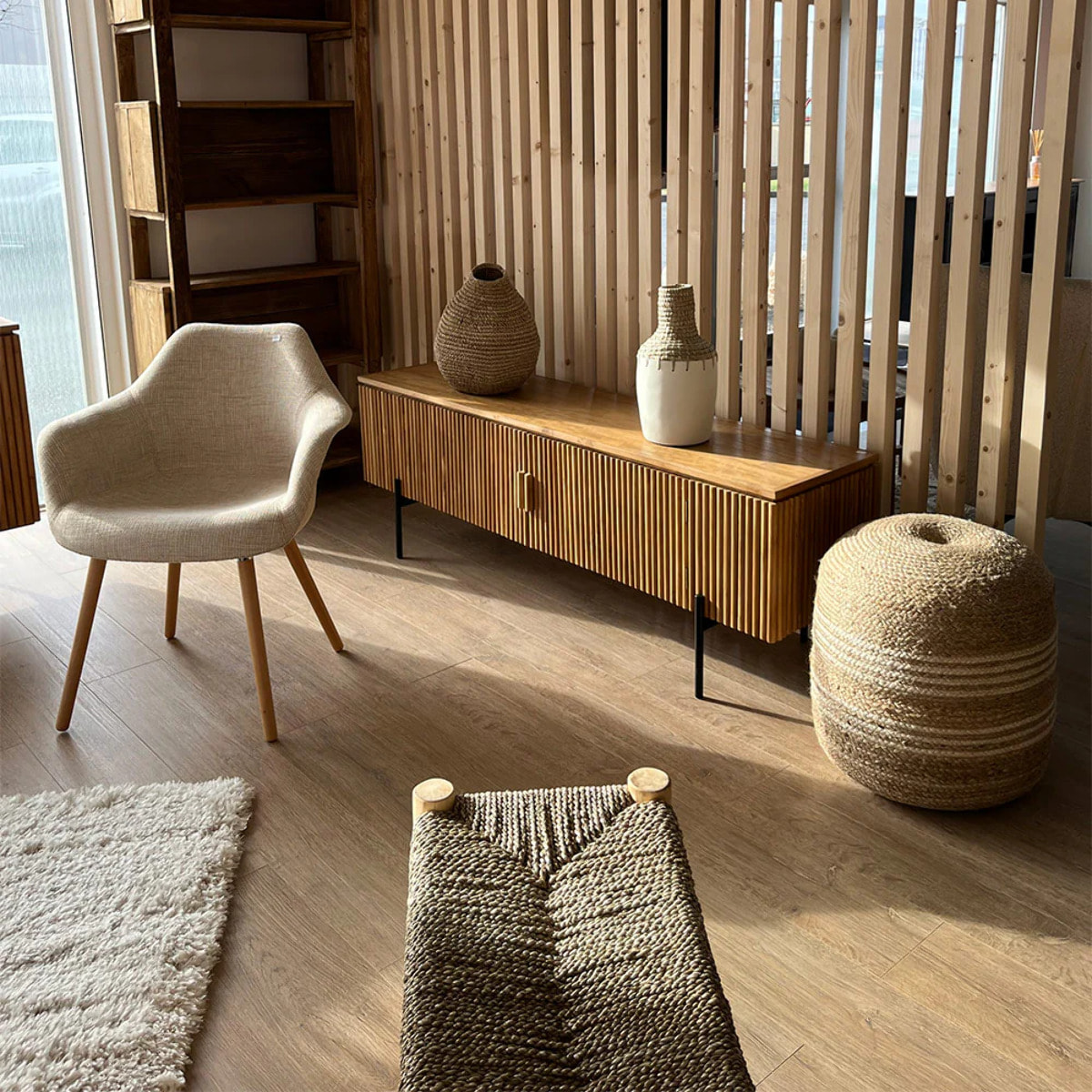 Meuble TV en bois de teck 160 cm - Gordes