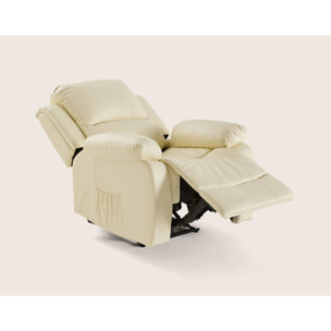 Armand - fauteuil relax électrique en simili - Beige